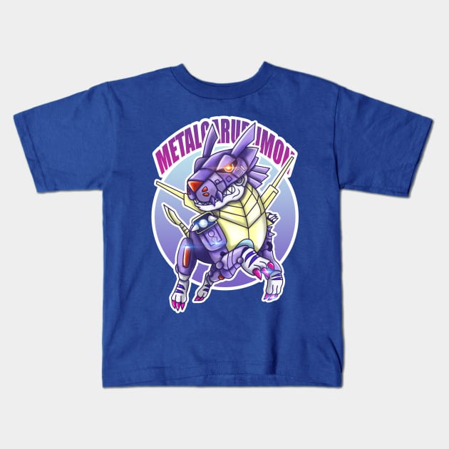 digimon chibi metalgarurumon Kids T-Shirt by DeeMON